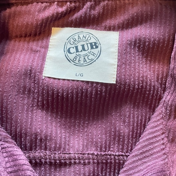 Warehouse One, Grand Beach Club purple corduroy shacket - Picture 5 of 11